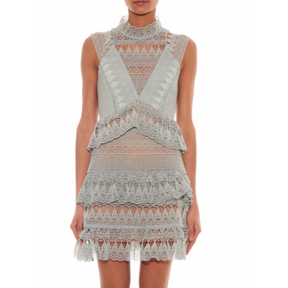 Self portrait lace dress😍💚💚